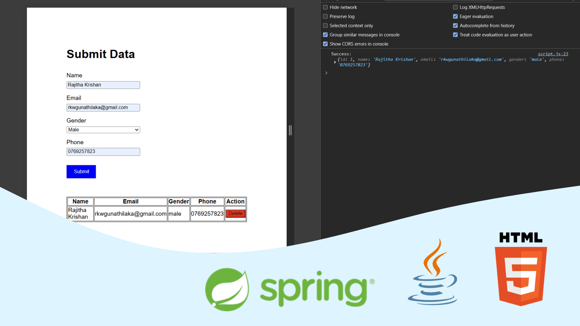 Full Stack Form Application